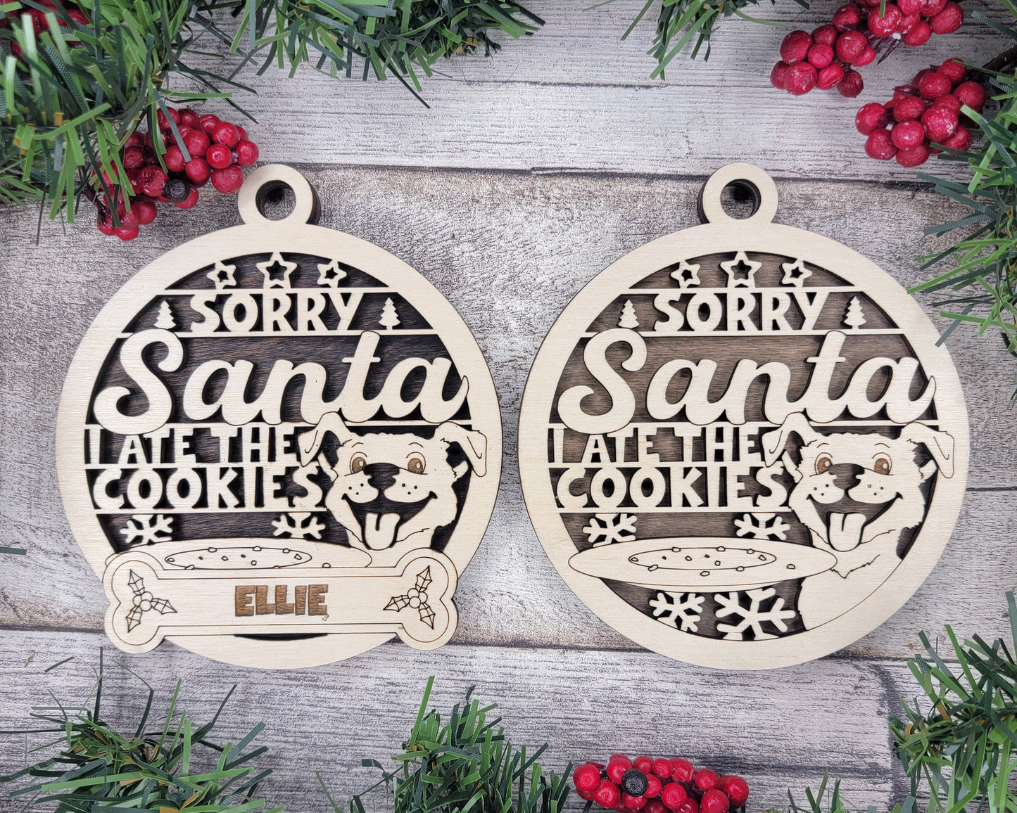 Pawsome Ornament - Sorry Santa, I Ate the Cookies