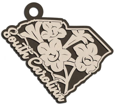South Carolina State Flower Christmas Ornament