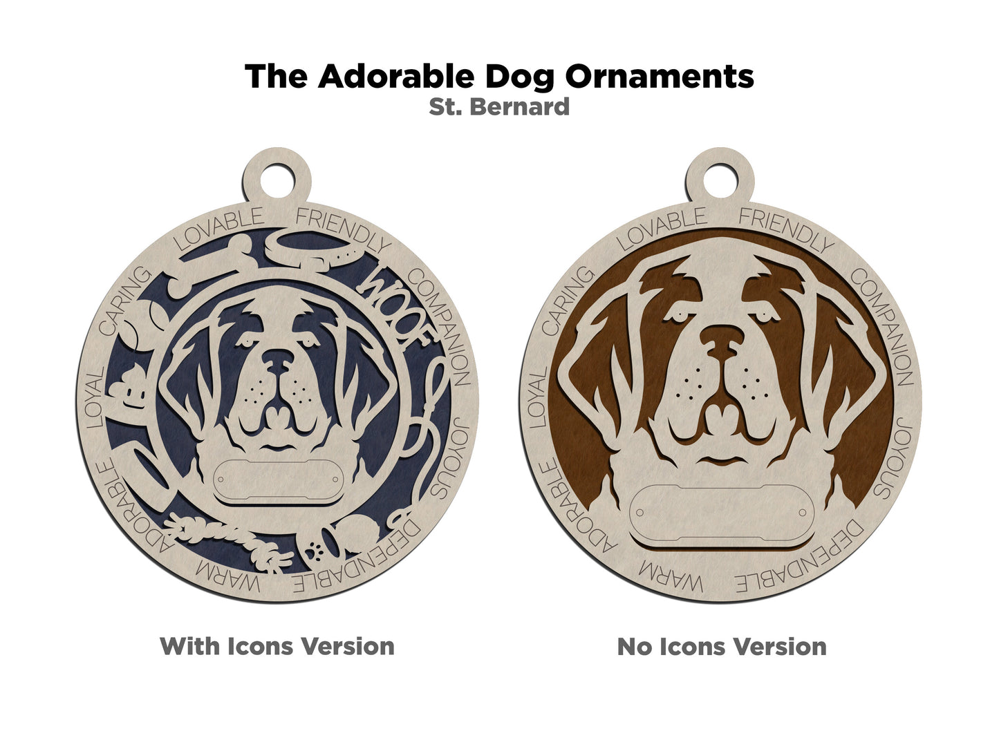St Bernard Dog Ornament