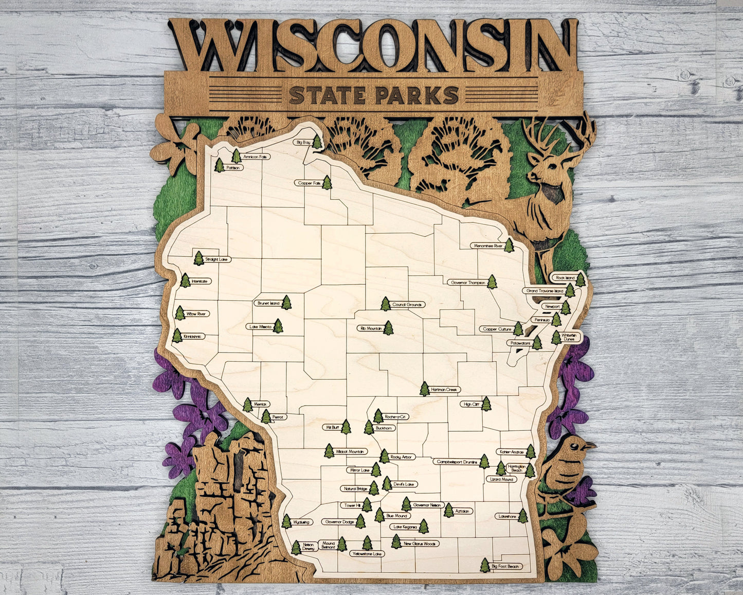 Wisconsin State Park Map