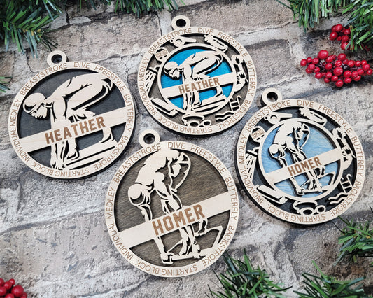 Stadium Series Ornament - Swimming