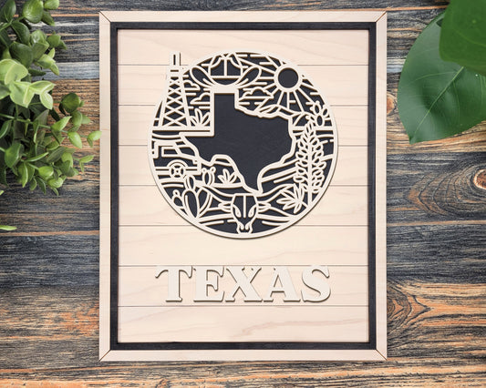 Texas Heritage Frame Pop Sign