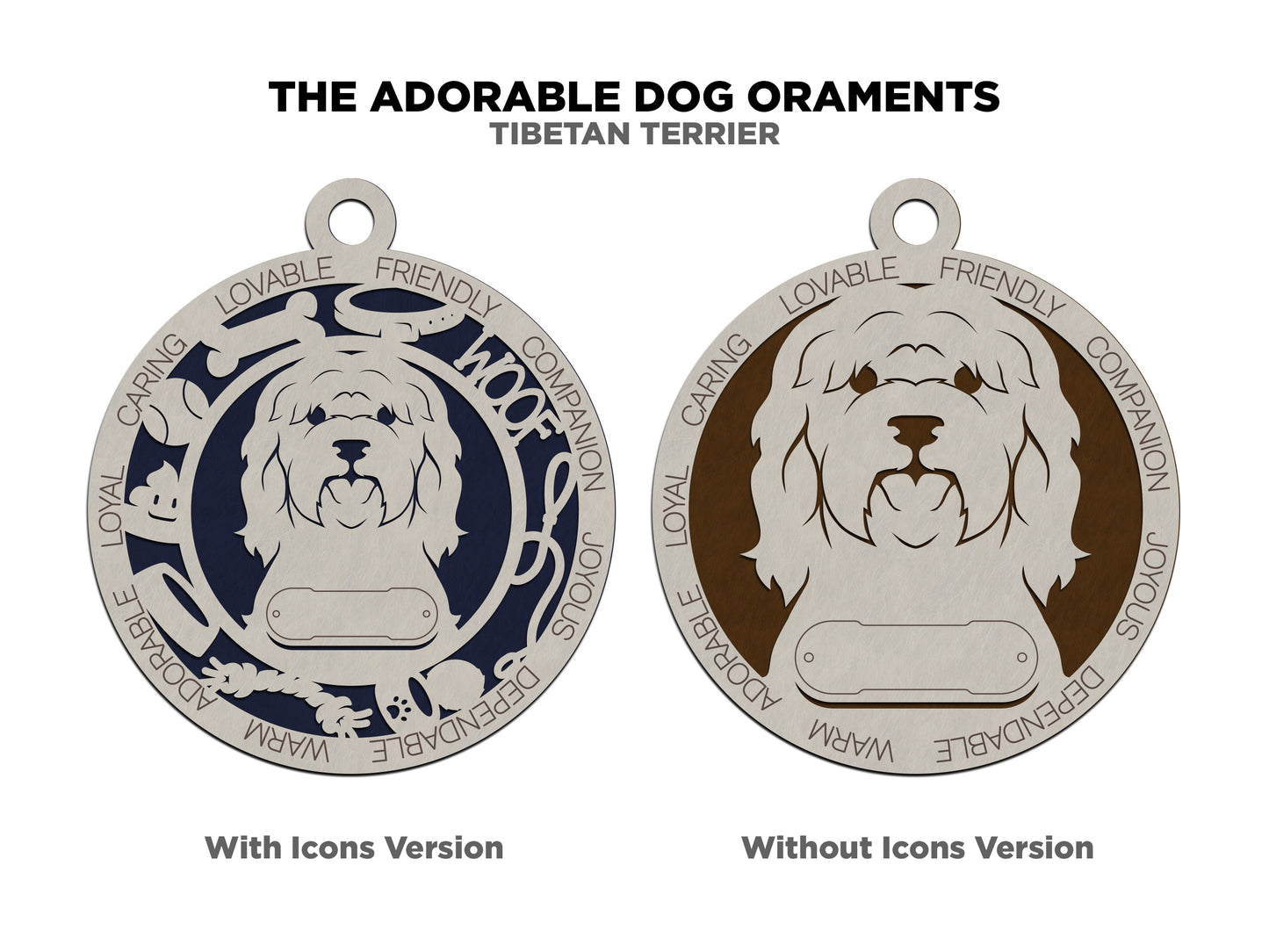 Tibetan Terrier Dog Ornament