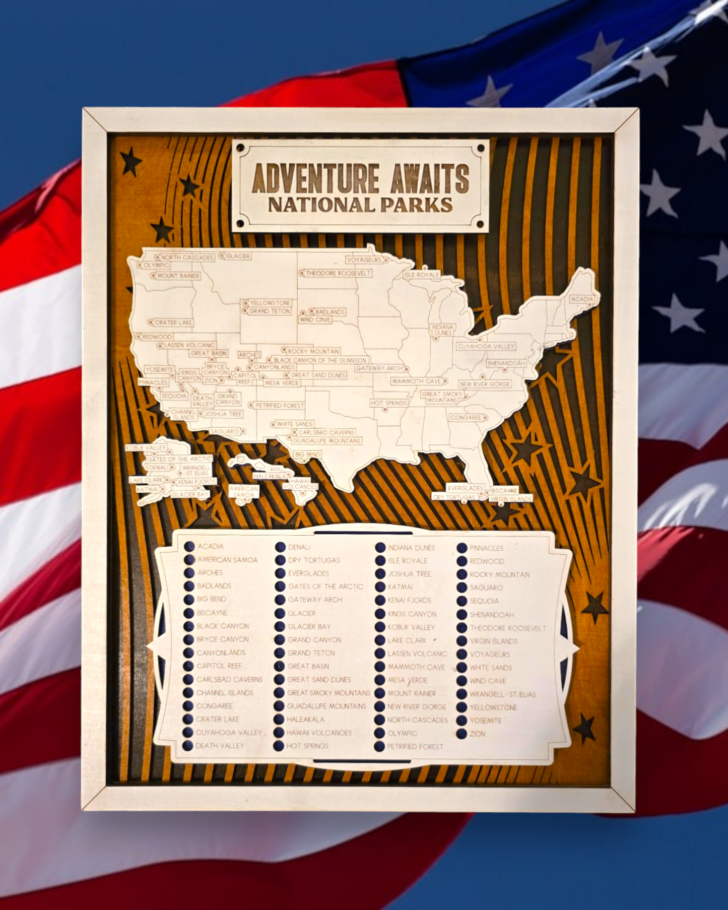Flag Them National Park Explorer Map