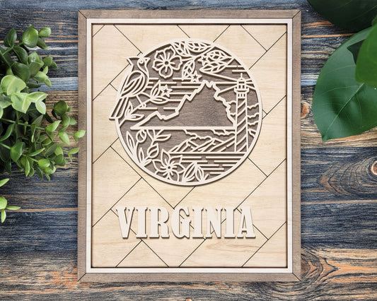 Virginia Heritage Frame Pop Sign