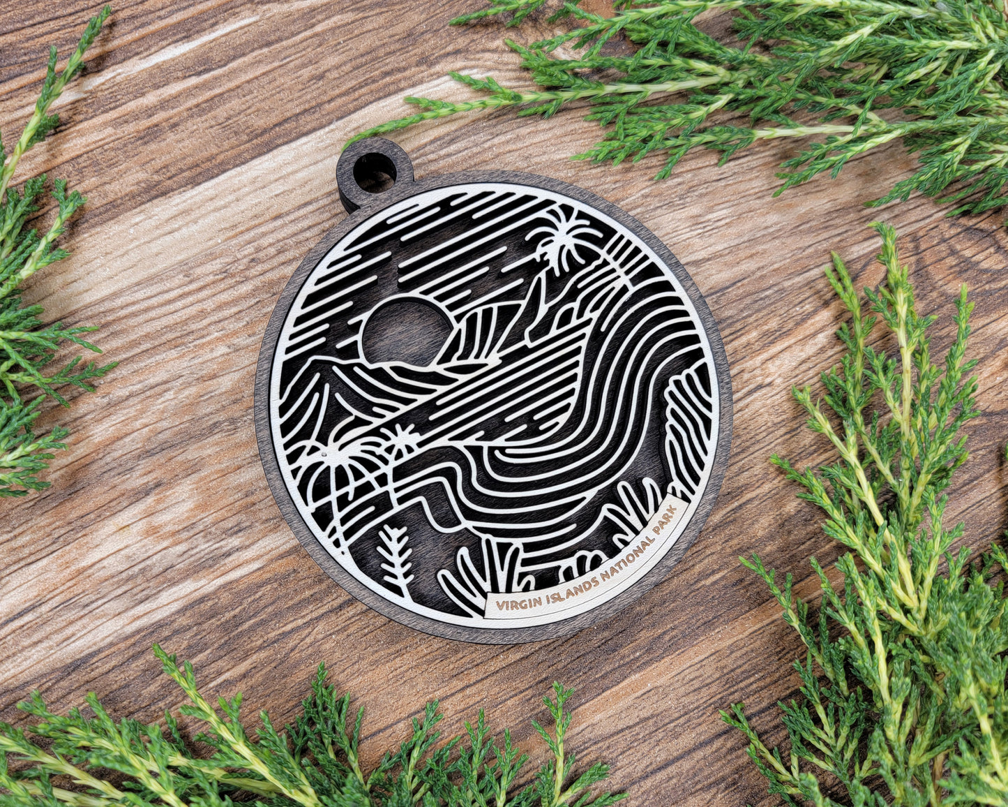 Virgin Islands National Park Line Art Ornament