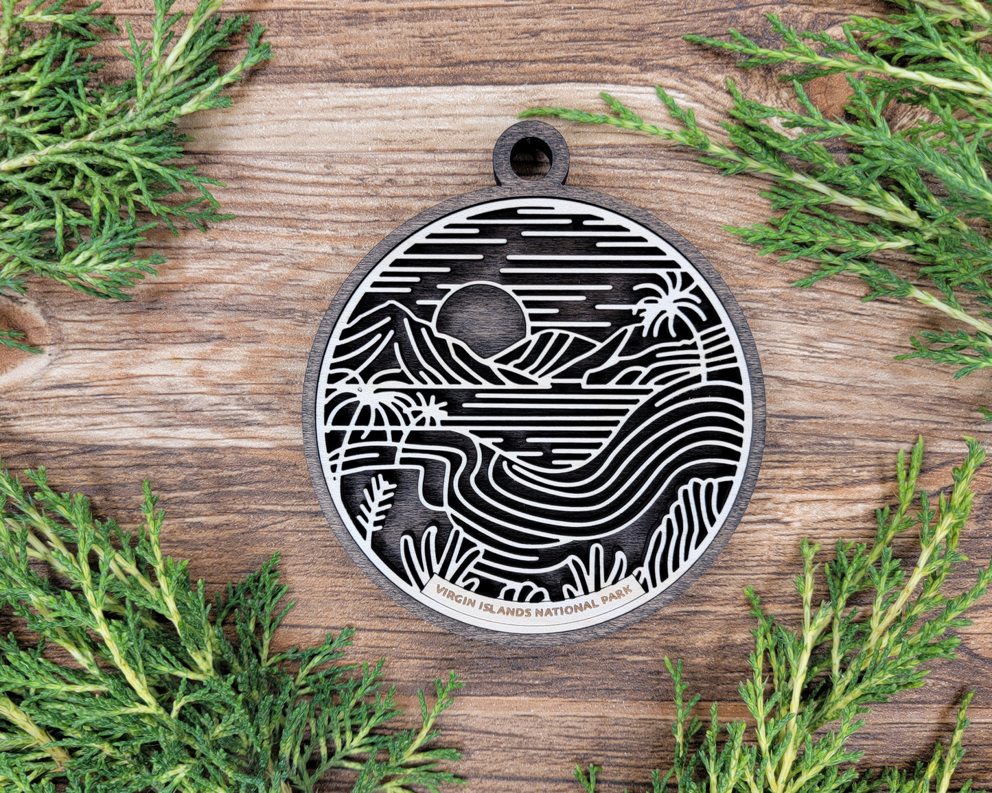 Virgin Islands National Park Line Art Ornament