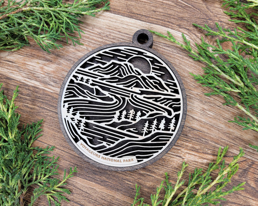 Voyageurs National Park Line Art Ornament