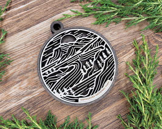 Voyageurs National Park Line Art Ornament