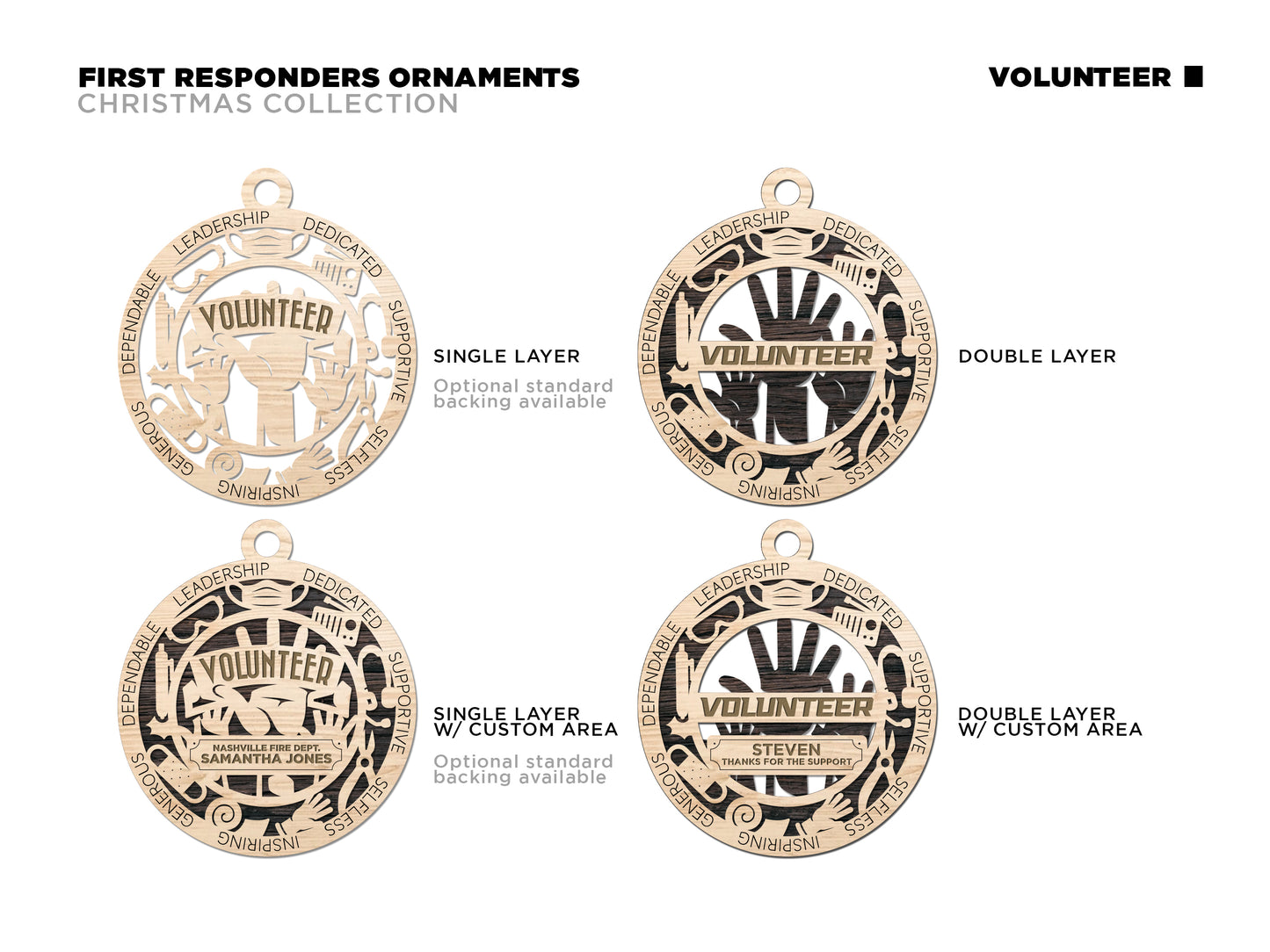First Responder: Volunteer Ornaments