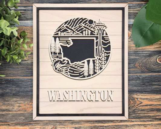 Washington Heritage Frame Pop Sign