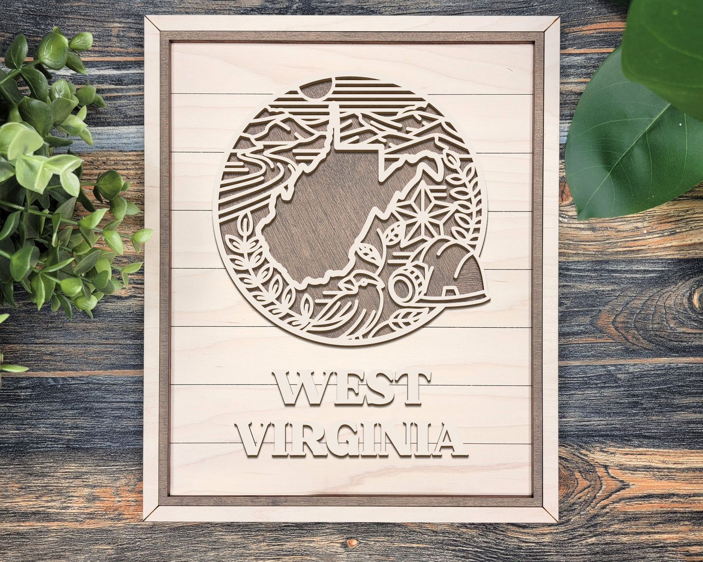 West Virginia State Heritage Frame Pop Sign