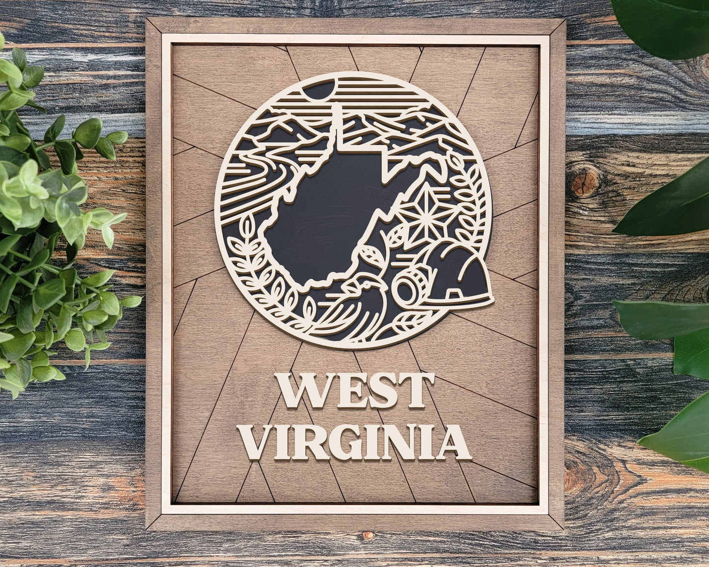 West Virginia State Heritage Frame Pop Sign