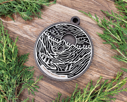 Wind Cave National Park Line Art Ornament