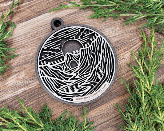 Wind Cave National Park Line Art Ornament