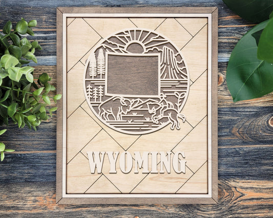Wyoming Heritage Frame Pop Sign