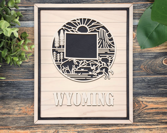 Wyoming Heritage Frame Pop Sign