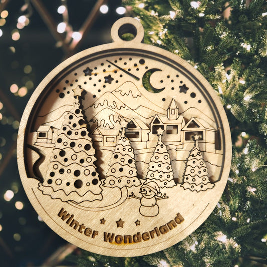 3D Winter Wonderland Ornament