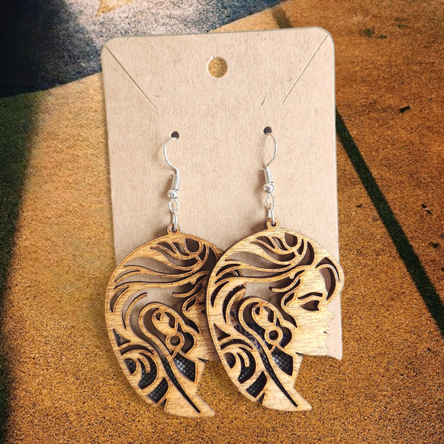 Woman Themed Large Dangle Earrings