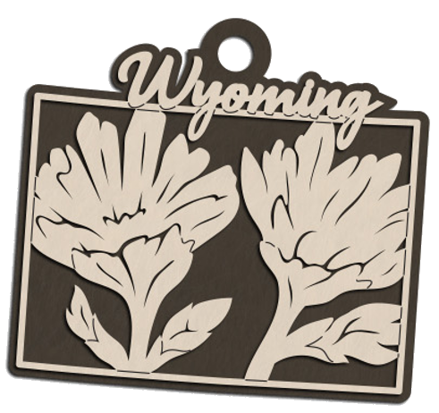 Wyoming State Flower Christmas Ornament
