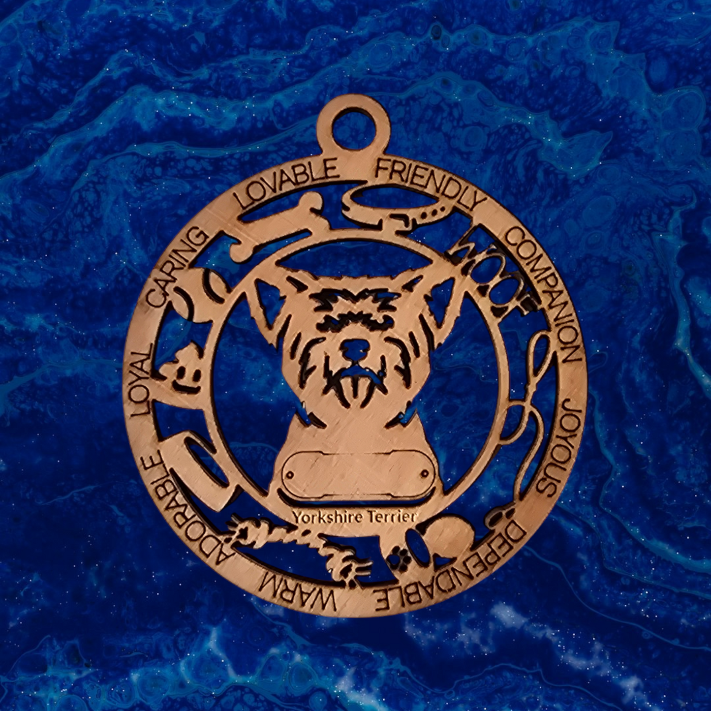 Yorkshire Terrier (Groomed) Dog Ornament (160)