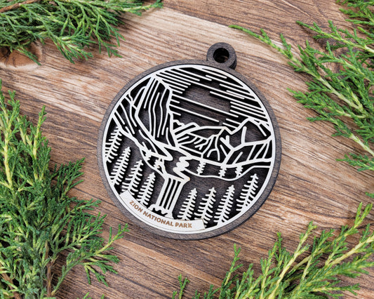 Zion National Park Line Art Ornament