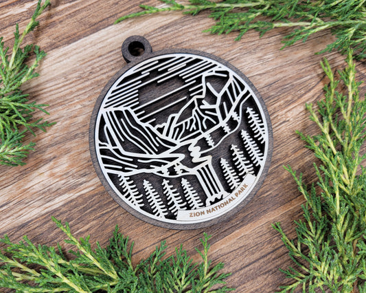 Zion National Park Line Art Ornament
