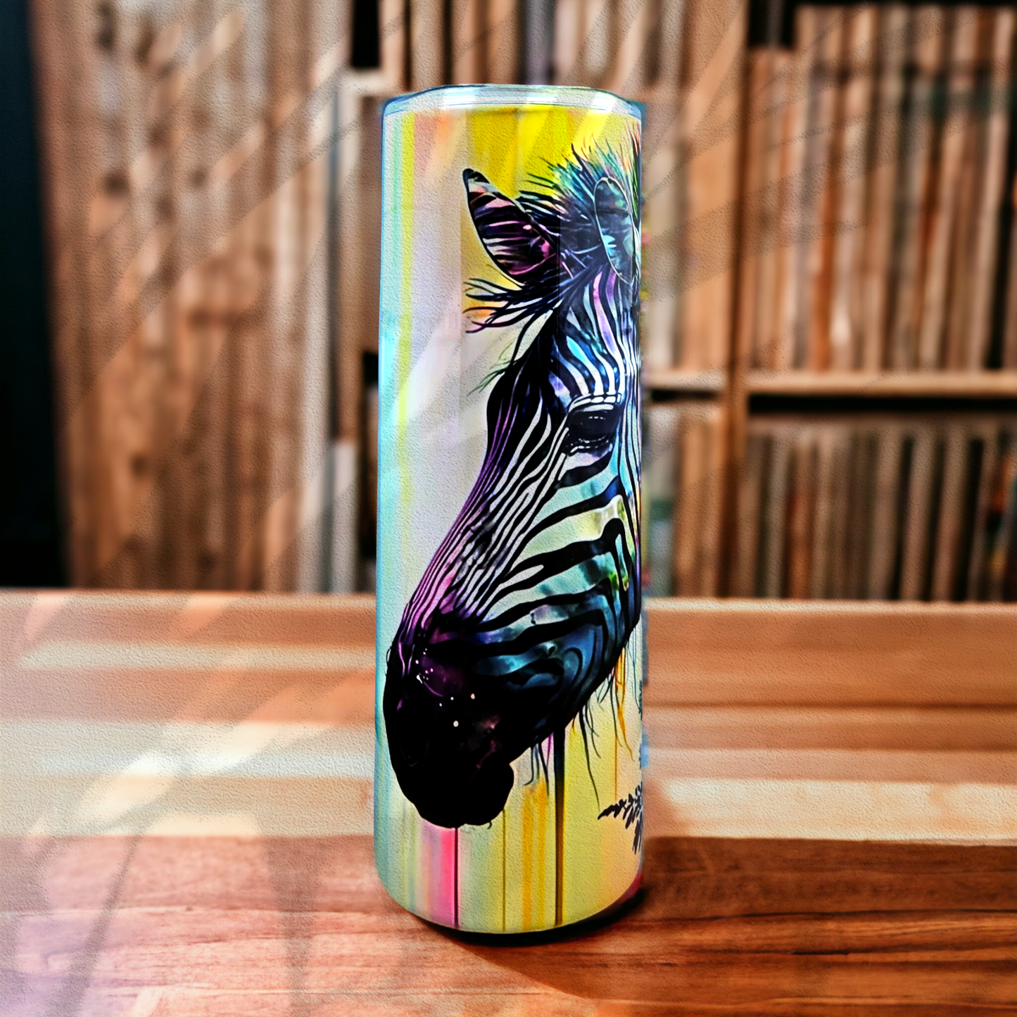 Watercolor Zebra 20 Oz. Stainless-Steel Hot/Cold Tumbler