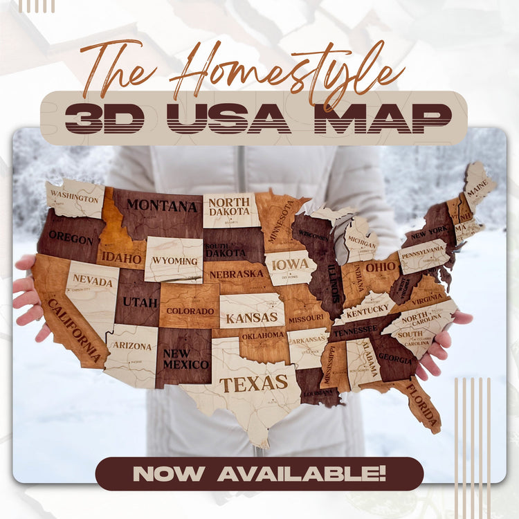 3D USA ART WALL MAPS