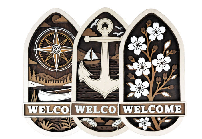 Door Hanger Welcome Signage - 3 Designs