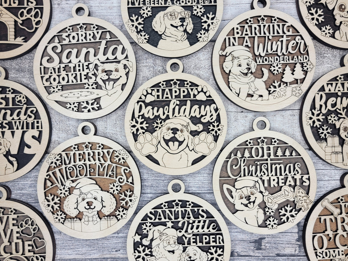 Pawsome Holiday Christmas Ornaments