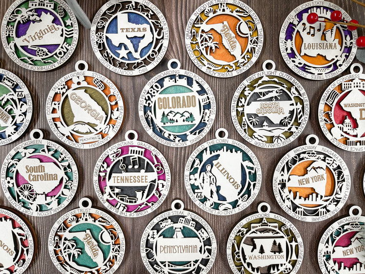 USA State Ornaments and Territories