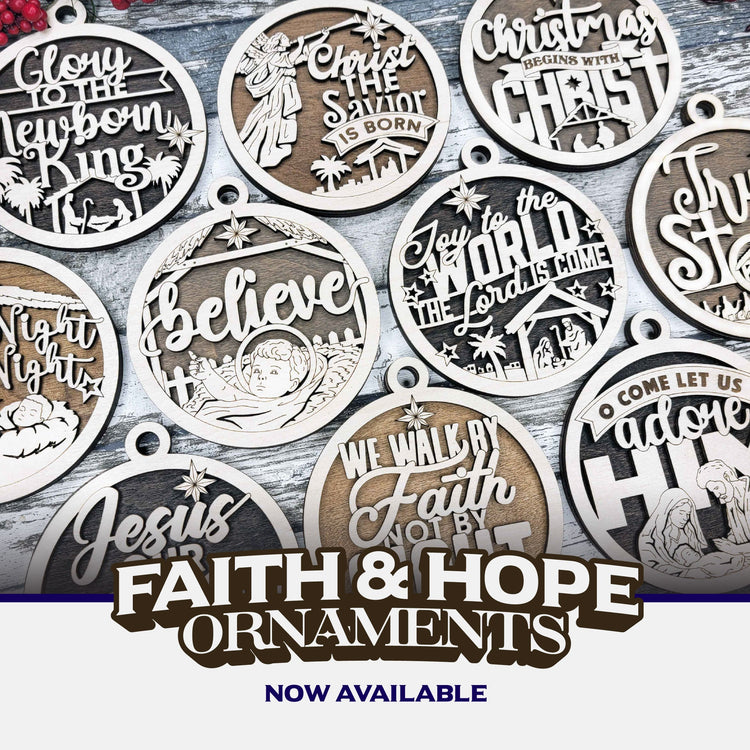 Faith and Hope Christmas Ornament Series
