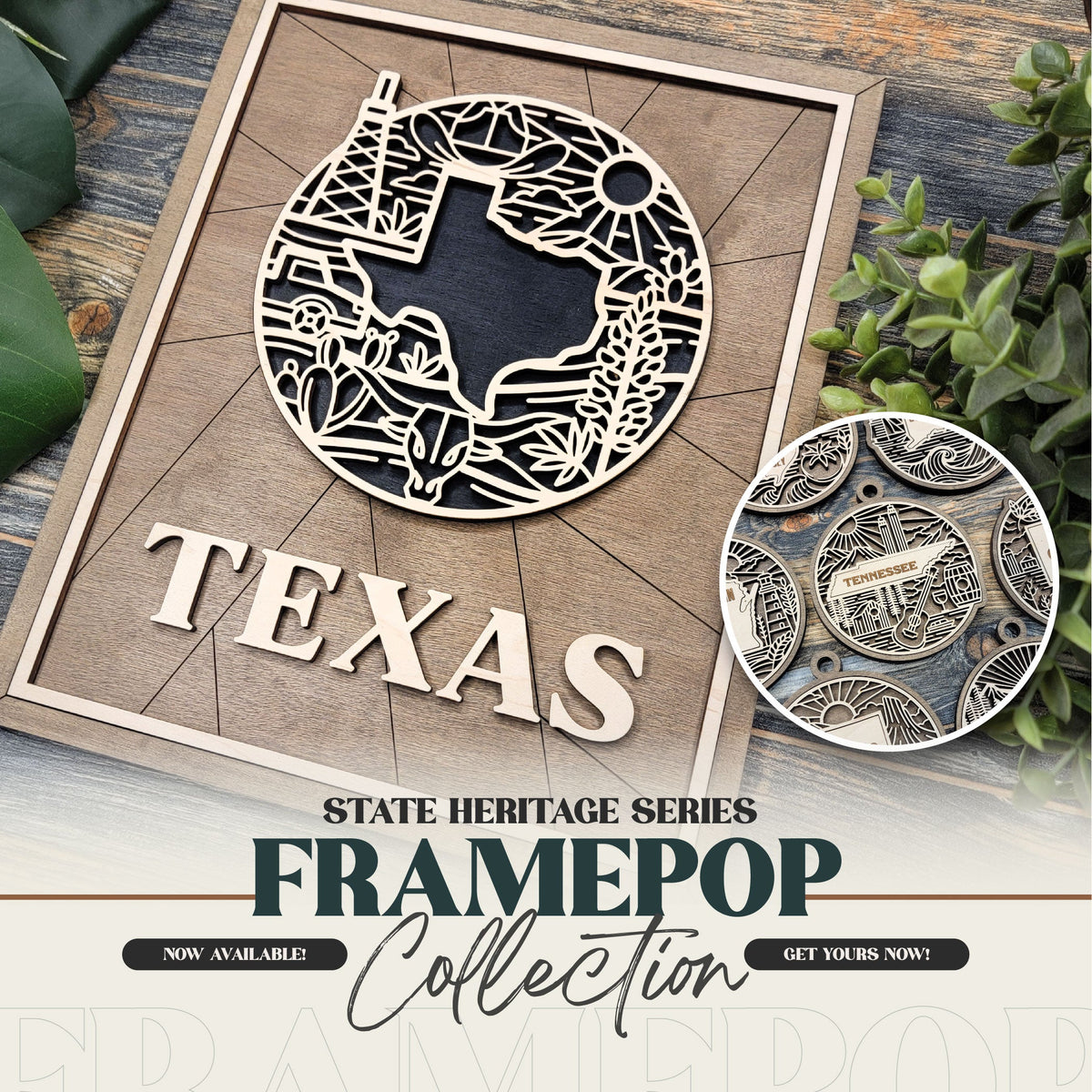 Heritage State Frame Pop Collection – 2 Dudes Designs