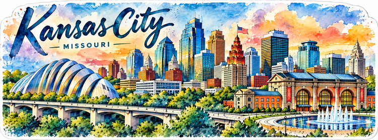 Kansas City Skyline Magnets