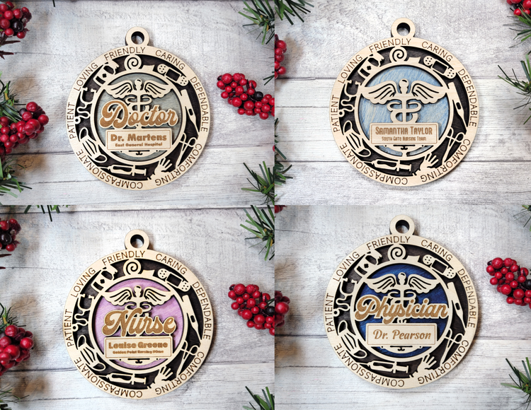 Customizable Medical Staff Ornaments