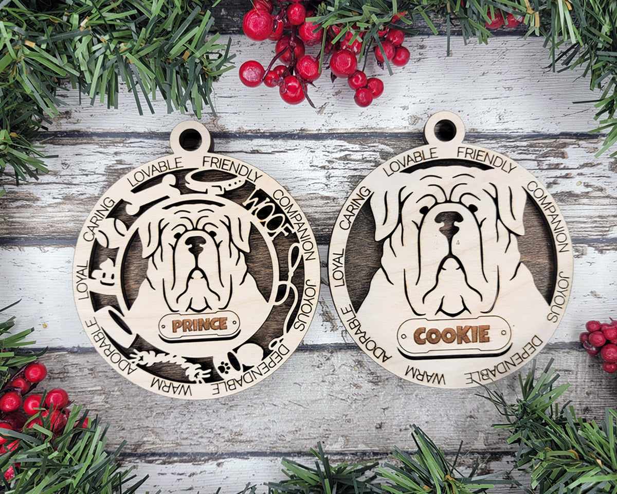 Custom Adorable Dog Ornaments