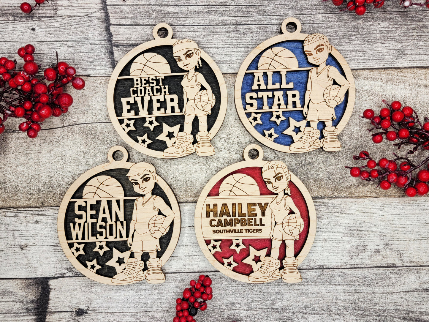 Animated Sports Ornaments - Basketball