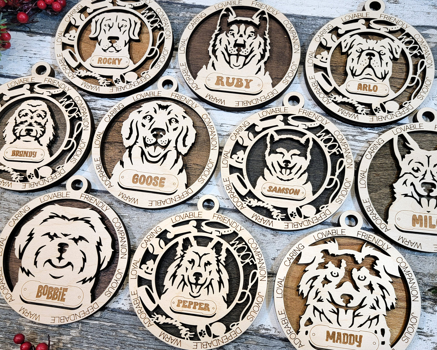 Adorable Dog Ornaments Pack 1