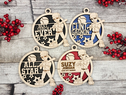 Animated Sports Ornaments - Baseball