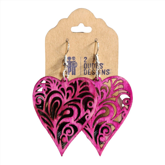 Heart Earrings (Pink)