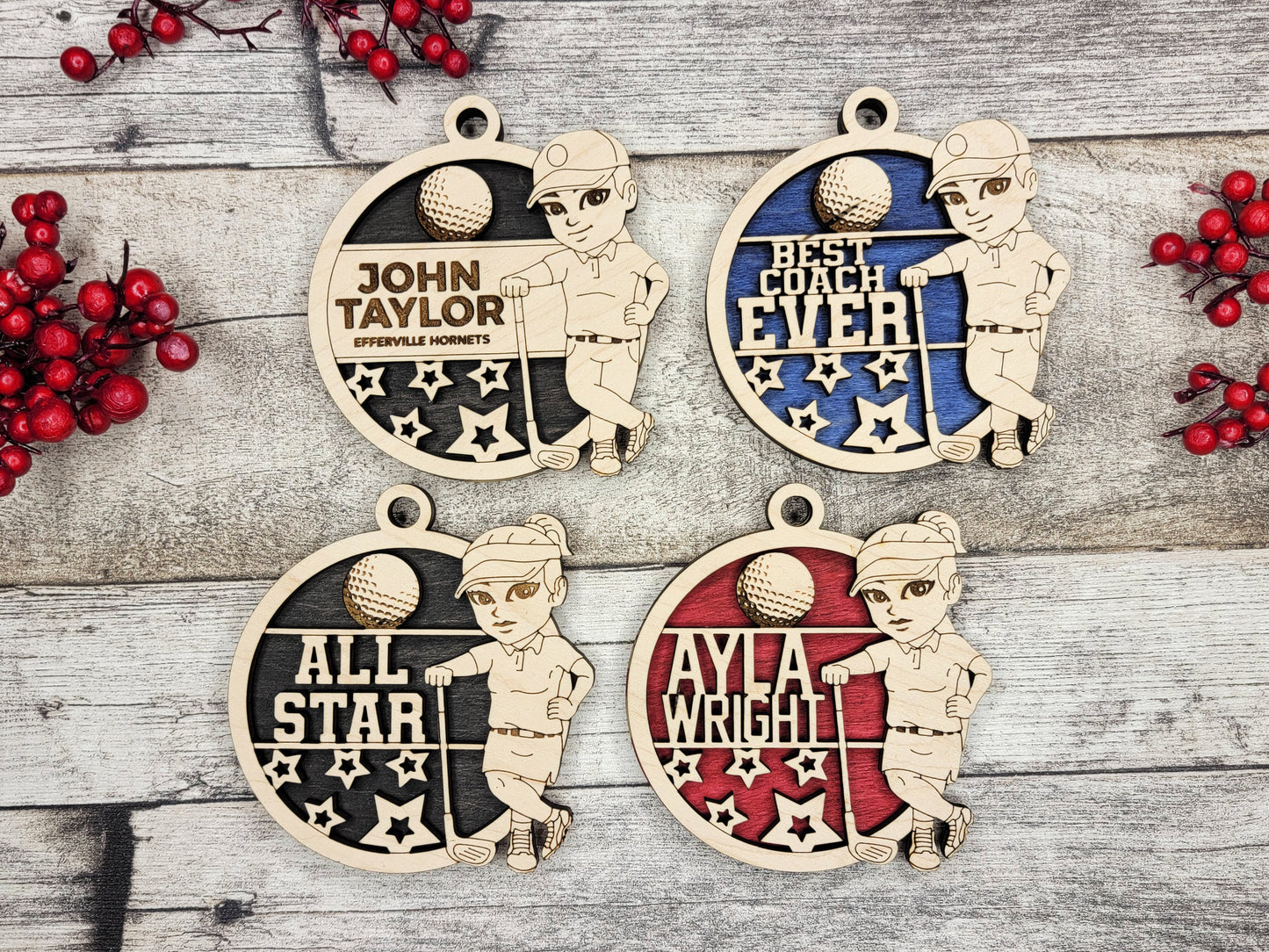 Animated Sports Ornaments - Golf