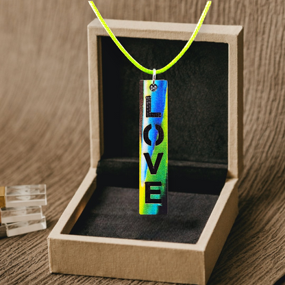 Multi-Color Love Necklace, Various Color Cords, Silver Clasp