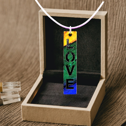 Multi-Color Love Necklace, Various Color Cords, Silver Clasp