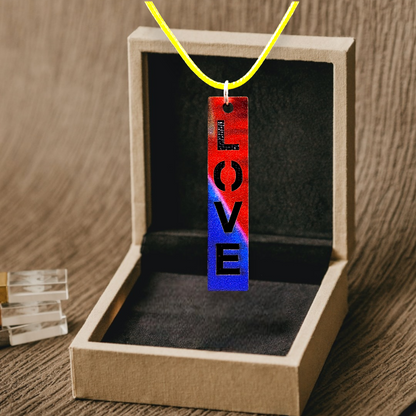 Multi-Color Love Necklace, Various Color Cords, Silver Clasp