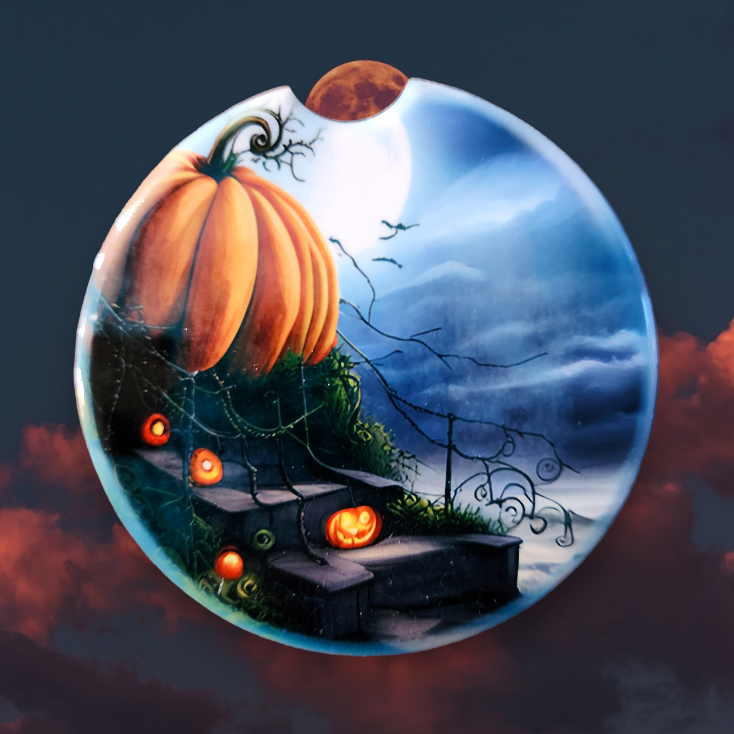 Dark Pumpkin 3, Sandstone Car Coaster