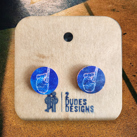 Pink and Blue Koala Bear Stud Earrings