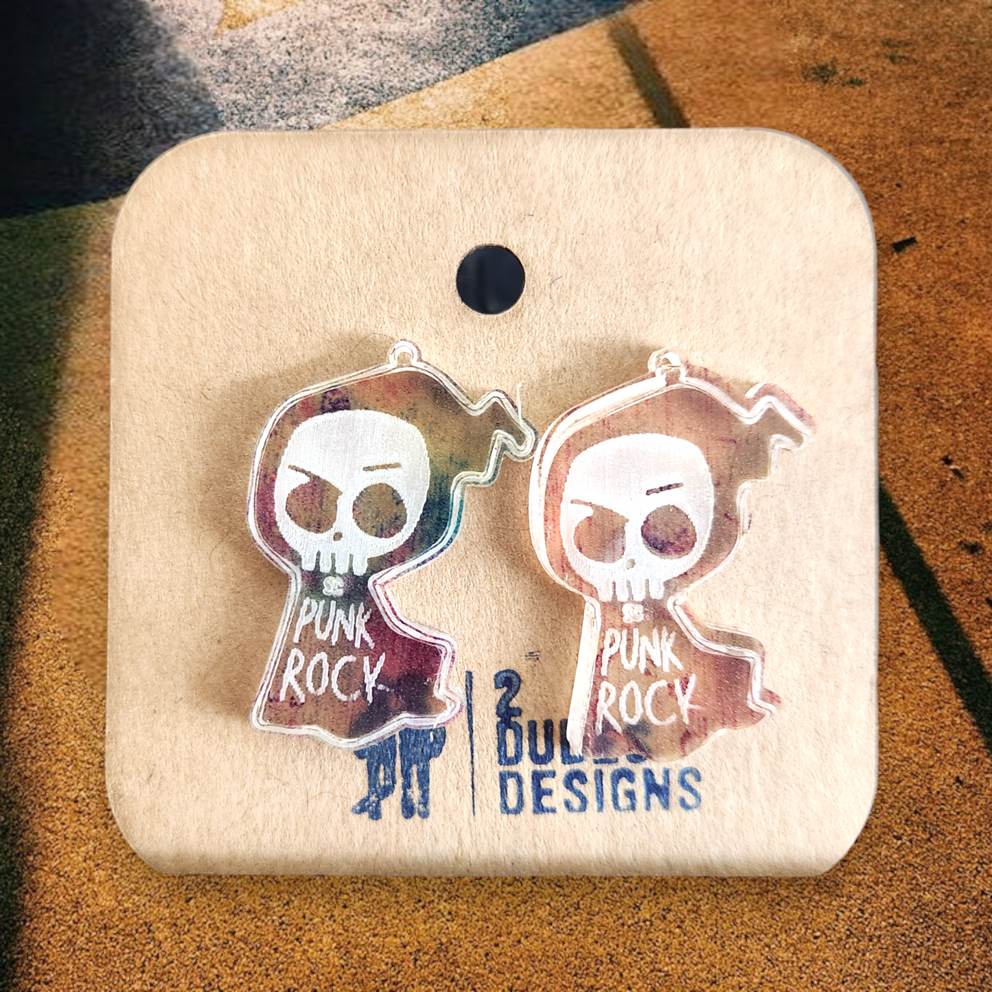 Punk Rock Ghost Halloween Stud Earrings