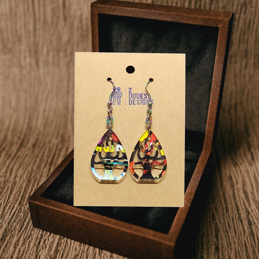 Burning Bush Acrylic Teardrop Earring