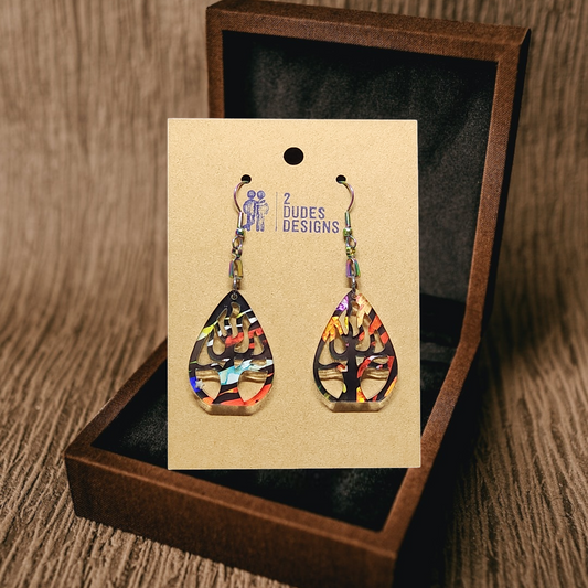 Burning Bush Acrylic Teardrop Earring